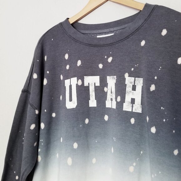 NEW Maurices Utah Tie Dye Ombre Sweatshirt Women Plus Size 0X Blue/Off White $40 - Picture 5 of 14